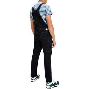 TOMMY HILFIGER TOMMY JEANS Dungaree Denim Overalls Black sz. Small